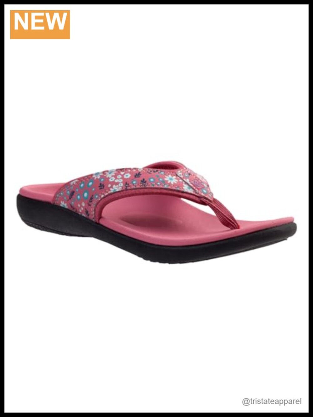 Spenco Yumi Dainty Floral Orthotic Arch Support Flip Flop Sandals